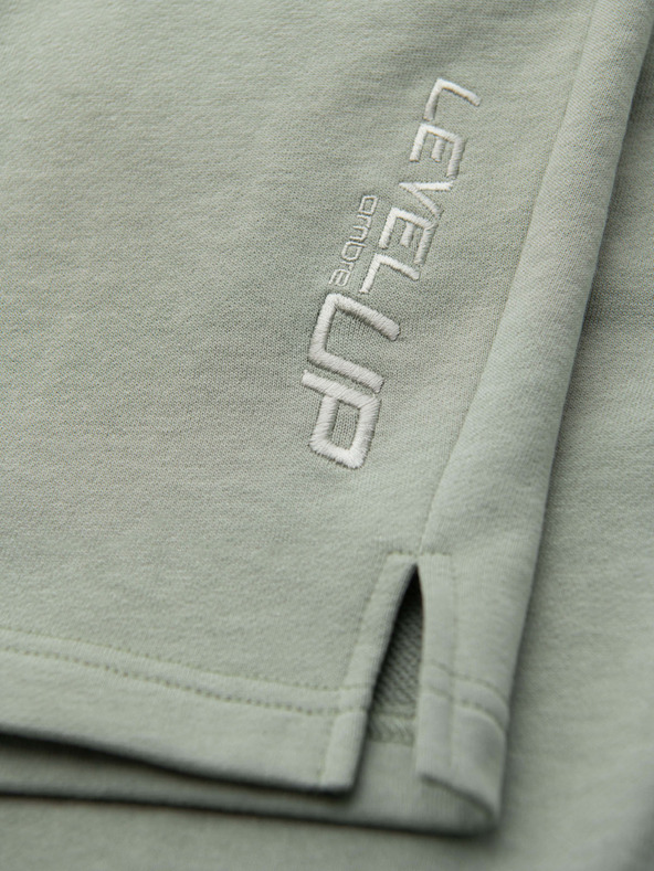 Ombre Clothing Muške šorts REGULAR FIT od francuskog froté pletiva - pastelno zelene V3 OM-SRSK-0196 Ombre Clothing