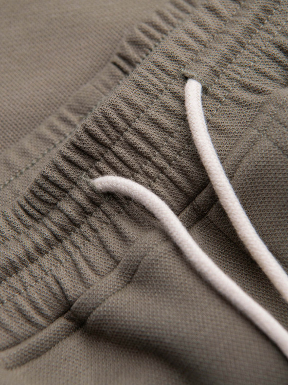 Ombre Clothing Muške strukturirane šorts REGULAR FIT - kaki V4 OM-SRSK-0124 Ombre Clothing