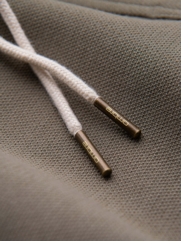 Ombre Clothing Muške strukturirane šorts REGULAR FIT - kaki V4 OM-SRSK-0124 Ombre Clothing