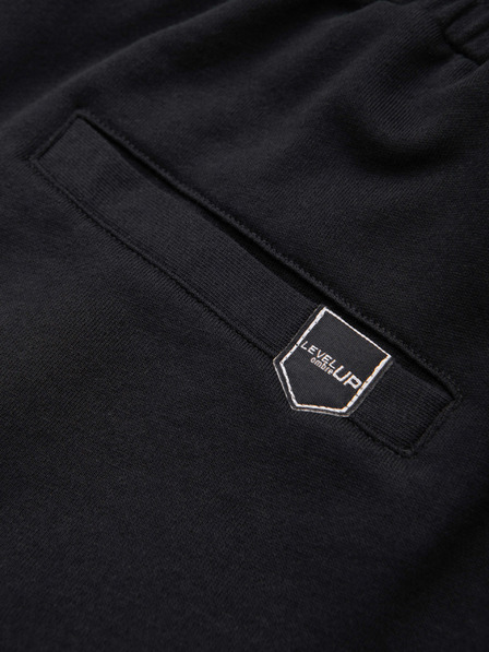 Ombre Clothing Muške šorts REGULAR FIT od francuskog froté pletiva - crne V4 OM-SRSK-0196 Ombre Clothing