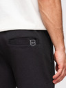 Ombre Clothing Muške šorts REGULAR FIT od francuskog froté pletiva - crne V4 OM-SRSK-0196 Ombre Clothing