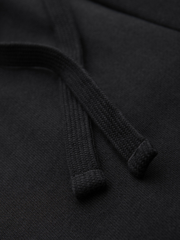 Ombre Clothing Muške šorts REGULAR FIT od francuskog froté pletiva - crne V4 OM-SRSK-0196 Ombre Clothing