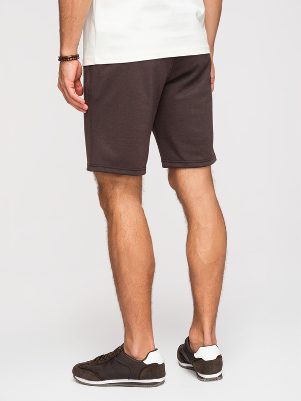 Ombre Clothing Muške strukturalne šorts REGULAR FIT - smeđe V5 OM-SRSK-0124 Ombre Clothing