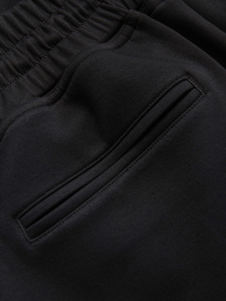 Ombre Clothing Muške šorts REGULAR FIT od glatkog pletiva - crne V1 OM-SRBC-0153 Ombre Clothing