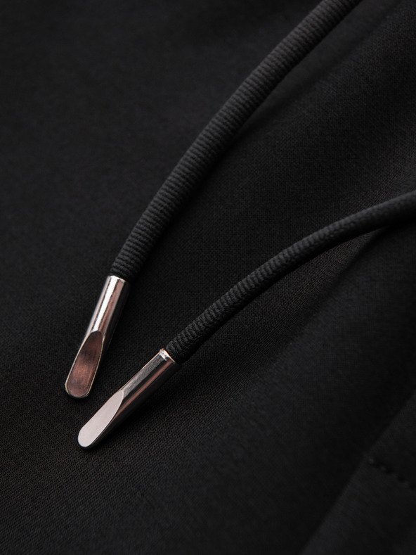 Ombre Clothing Muške šorts REGULAR FIT od glatkog pletiva - crne V1 OM-SRBC-0153 Ombre Clothing