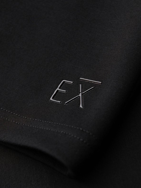 Ombre Clothing Muške šorts REGULAR FIT od glatkog pletiva - crne V1 OM-SRBC-0153 Ombre Clothing