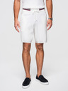 Ombre Clothing Muške viskozne strukturirane šorts REGULAR - bijele V1 OM-SRCS-0203 Ombre Clothing