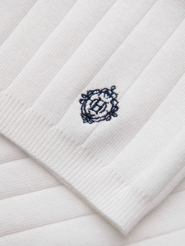 Ombre Clothing Muške viskozne strukturirane šorts REGULAR - bijele V1 OM-SRCS-0203 Ombre Clothing