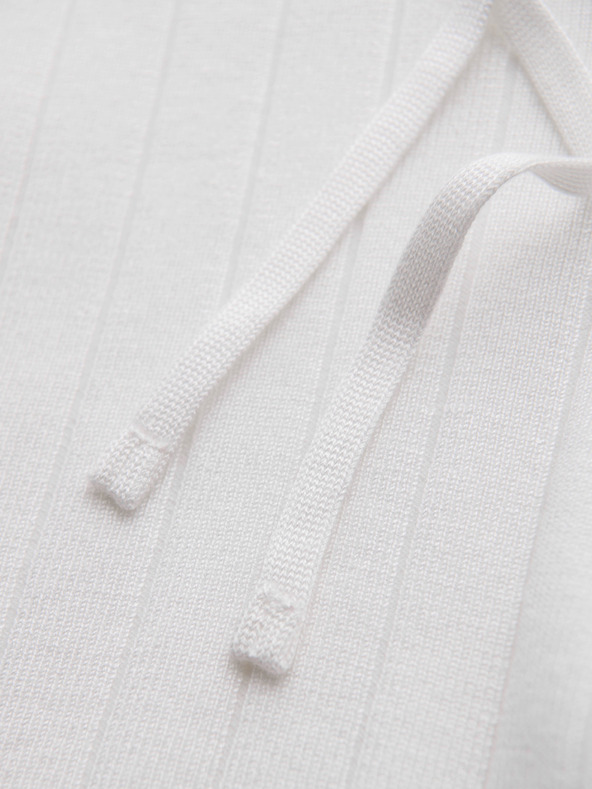 Ombre Clothing Muške viskozne strukturirane šorts REGULAR - bijele V1 OM-SRCS-0203 Ombre Clothing