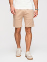 Ombre Clothing Muške šorts REGULAR FIT od glatkog pletiva - bež V3 OM-SRBC-0153 Ombre Clothing