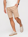 Ombre Clothing Muške šorts REGULAR FIT od glatkog pletiva - bež V3 OM-SRBC-0153 Ombre Clothing