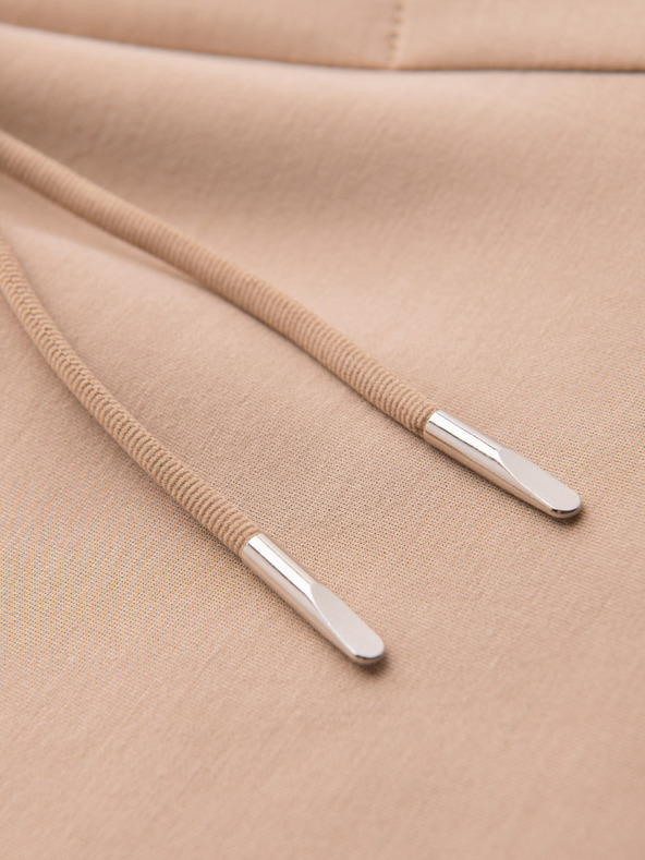 Ombre Clothing Muške šorts REGULAR FIT od glatkog pletiva - bež V3 OM-SRBC-0153 Ombre Clothing