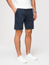 Ombre Clothing Muške šorts od glatkog pletiva REGULAR FIT - tamno plave V4 OM-SRBC-0153 Ombre Clothing