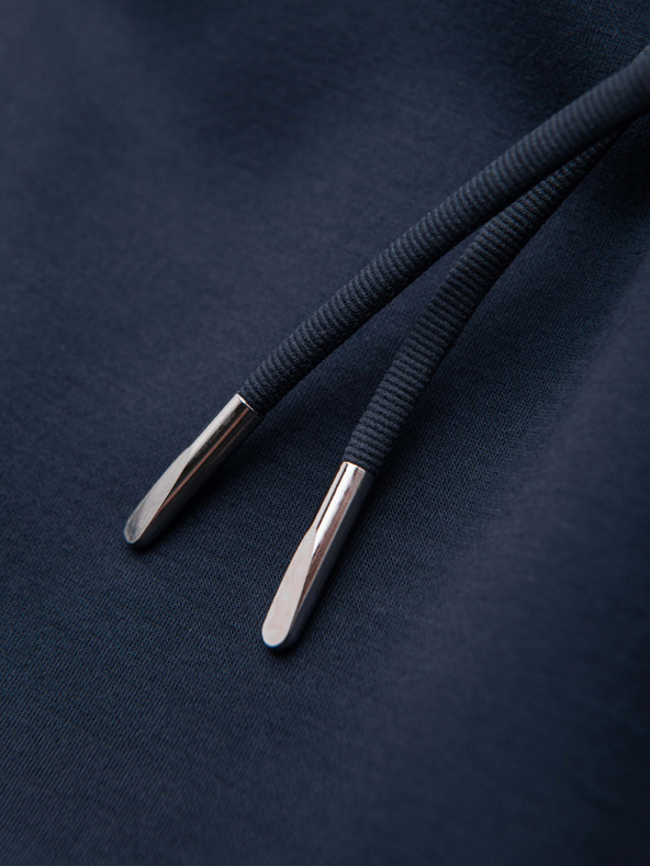 Ombre Clothing Muške šorts od glatkog pletiva REGULAR FIT - tamno plave V4 OM-SRBC-0153 Ombre Clothing