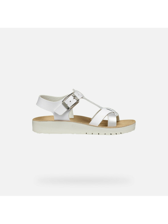 Geox Bijele djevojčje sandale Geox Sandal Costarei Gi