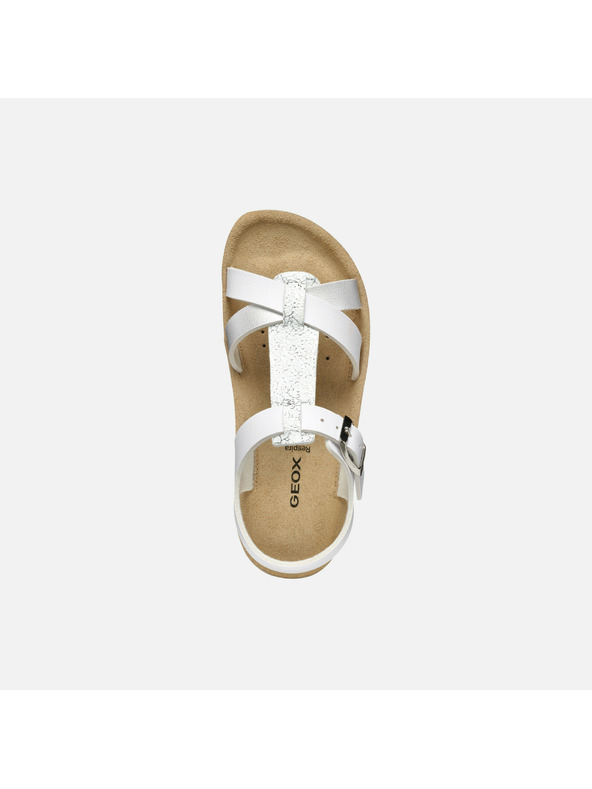 Geox Bijele djevojčje sandale Geox Sandal Costarei Gi