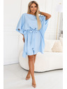 numoco SOFIA Haljina tipa leptir sa vezanjem u struku - svjetloplava