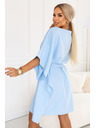 numoco SOFIA Haljina tipa leptir sa vezanjem u struku - svjetloplava