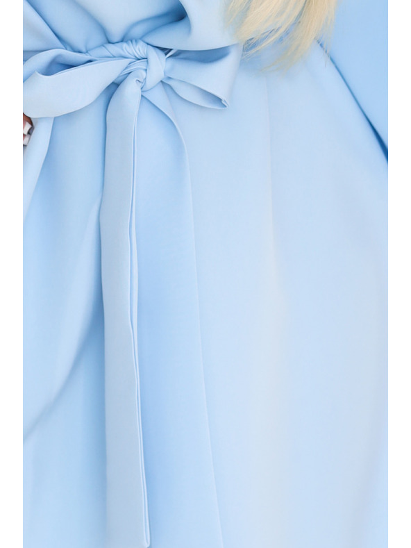 numoco SOFIA Haljina tipa leptir sa vezanjem u struku - svjetloplava