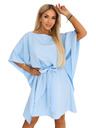numoco SOFIA Haljina tipa leptir sa vezanjem u struku - svjetloplava