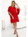 numoco SOFIA Leptir haljina s kravatom u struku - crvena
