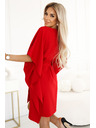 numoco SOFIA Leptir haljina s kravatom u struku - crvena