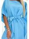 numoco SOFIA Leptir haljina sa vezivanjem struka - plava boja