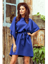 numoco SOFIA Leptir haljine s vezivanjem u struku - plava