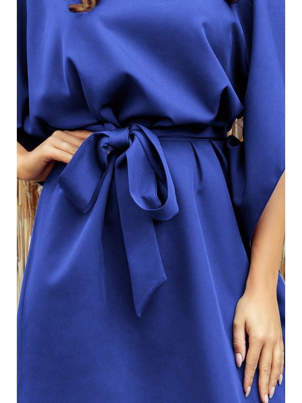 numoco SOFIA Leptir haljine s vezivanjem u struku - plava