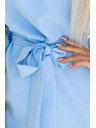 numoco SOFIA Leptir haljine s kravatom u struku - pastelno plava
