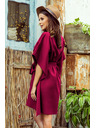 numoco SOFIA Leptir haljine s vezivanjem u struku - boja vina