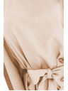 numoco SOFIA Leptir haljine s vezivanjem u struku - tamno bež