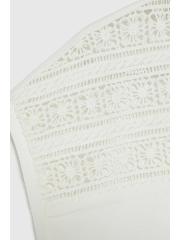 Moodo Pamučna bluza s čipkom bijela Moodo