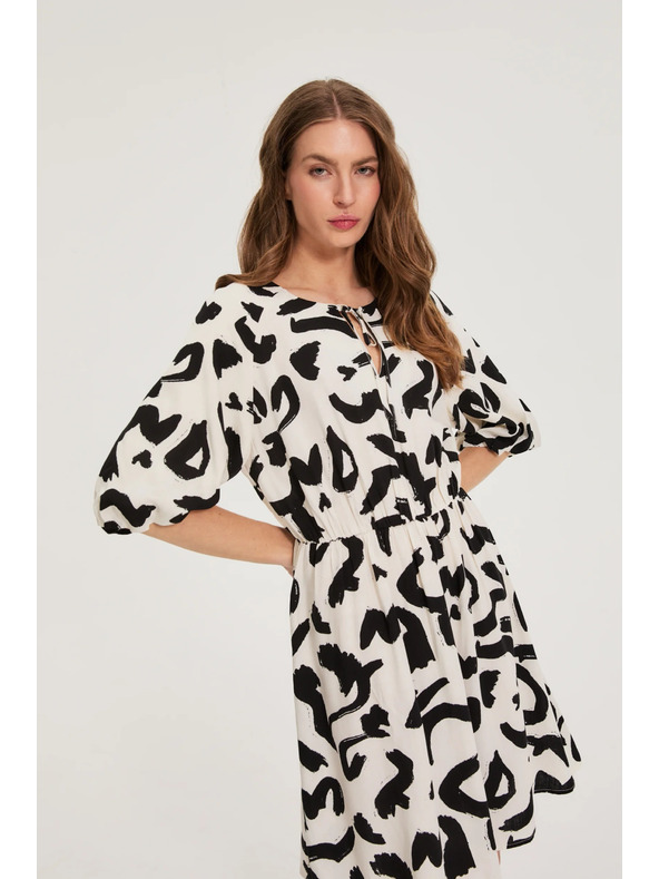 Moodo Viskozna haljina s printom bež Moodo