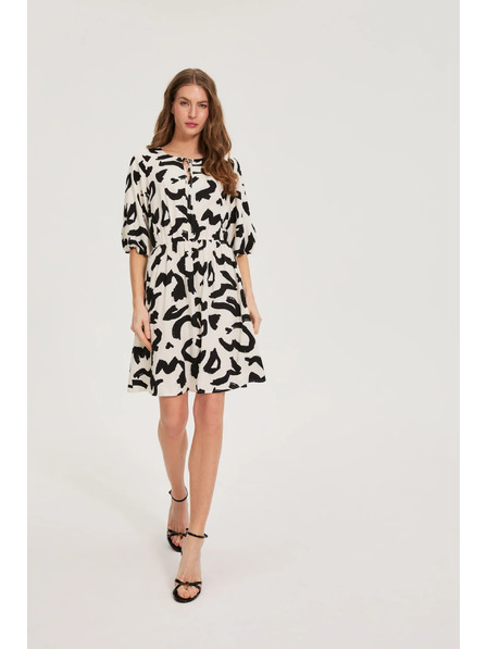 Moodo Viskozna haljina s printom bež Moodo