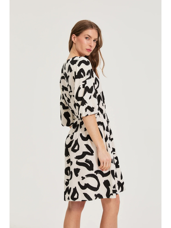 Moodo Viskozna haljina s printom bež Moodo