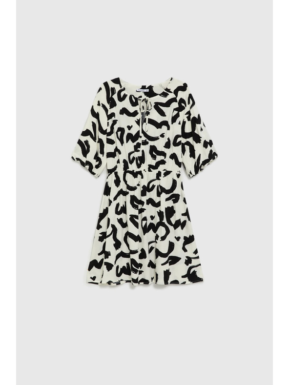 Moodo Viskozna haljina s printom bež Moodo