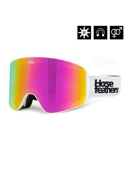 Horsefeathers Snowboardske naočale Lynx - white/mirror pink