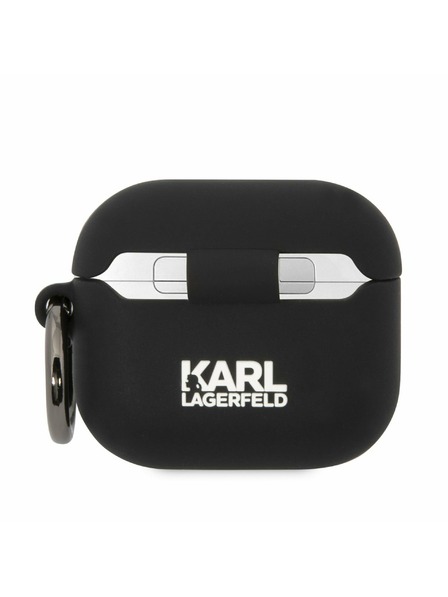 Karl Lagerfeld 3D Logo NFT Karl Head Silikonska torbica za Airpods 3 Black Karl Lagerfeld