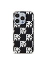 DKNY PC/TPU stražnja maska ​​s kariranim uzorkom za iPhone 15 Pro crna DKNY