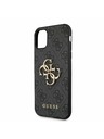 Guess Stražnja maska ​​Guess PU 4G s metalnim logotipom za iPhone 11 siva
