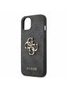 Guess PU 4G Metal Logo Zadní Kryt pro iPhone 13 Grey Etui za telefon