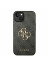 Guess PU 4G Metal Logo Zadní Kryt pro iPhone 14 Grey Etui za telefon