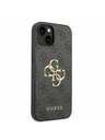 Guess PU 4G Metal Logo Zadní Kryt pro iPhone 14 Grey Etui za telefon