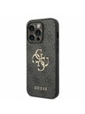 Guess Stražnja maska ​​Guess PU 4G s metalnim logotipom za iPhone 14 Pro siva