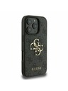 Guess Stražnja maska ​​Guess PU 4G s metalnim logotipom za iPhone 16 Pro siva