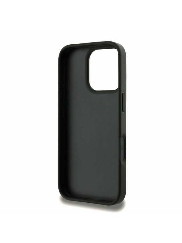 Guess Stražnja maska ​​Guess PU 4G s metalnim logotipom za iPhone 16 Pro siva
