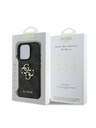 Guess Stražnja maska ​​Guess PU 4G s metalnim logotipom za iPhone 16 Pro siva
