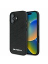 Karl Lagerfeld Karl Lagerfeld PU Prošiveni uzorak Stražnji poklopac za iPhone 16 Black
