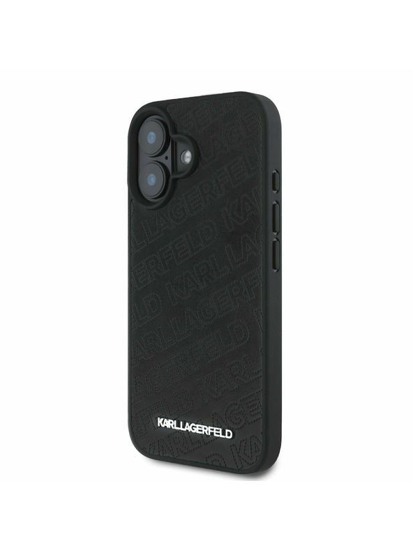 Karl Lagerfeld Karl Lagerfeld PU Prošiveni uzorak Stražnji poklopac za iPhone 16 Black